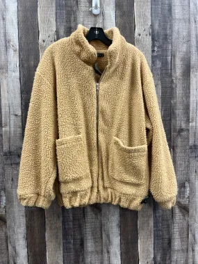 Jacket Fleece By Zaful In Tan, Size: L