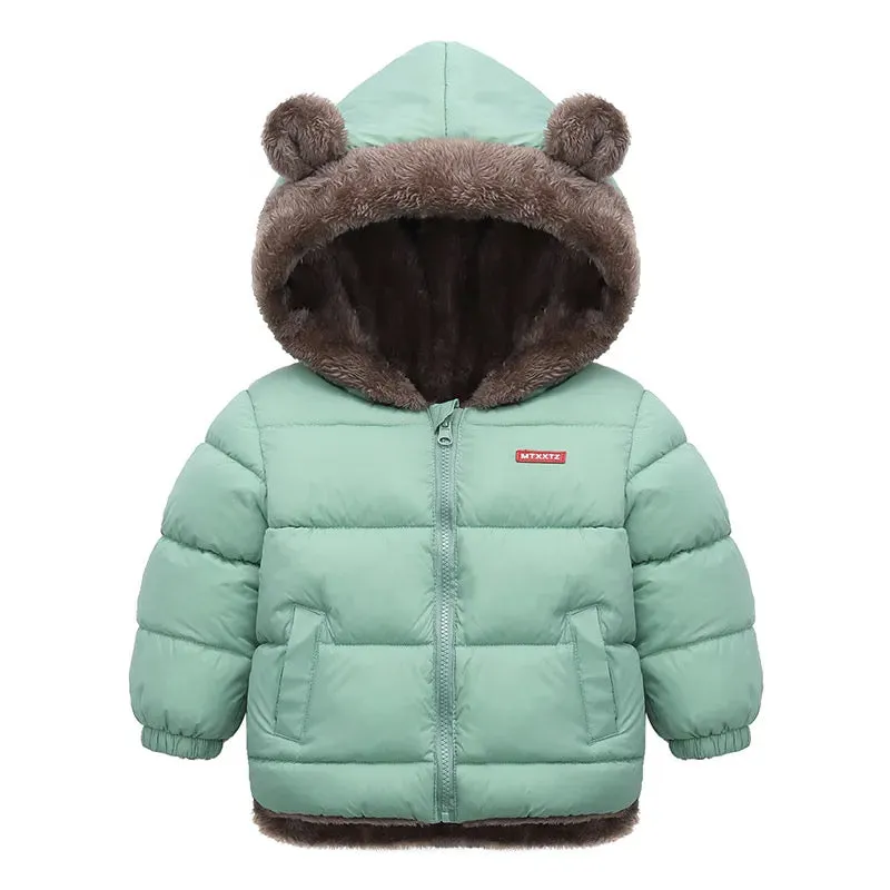 Kids Puffer Hooded Reversible Jacket