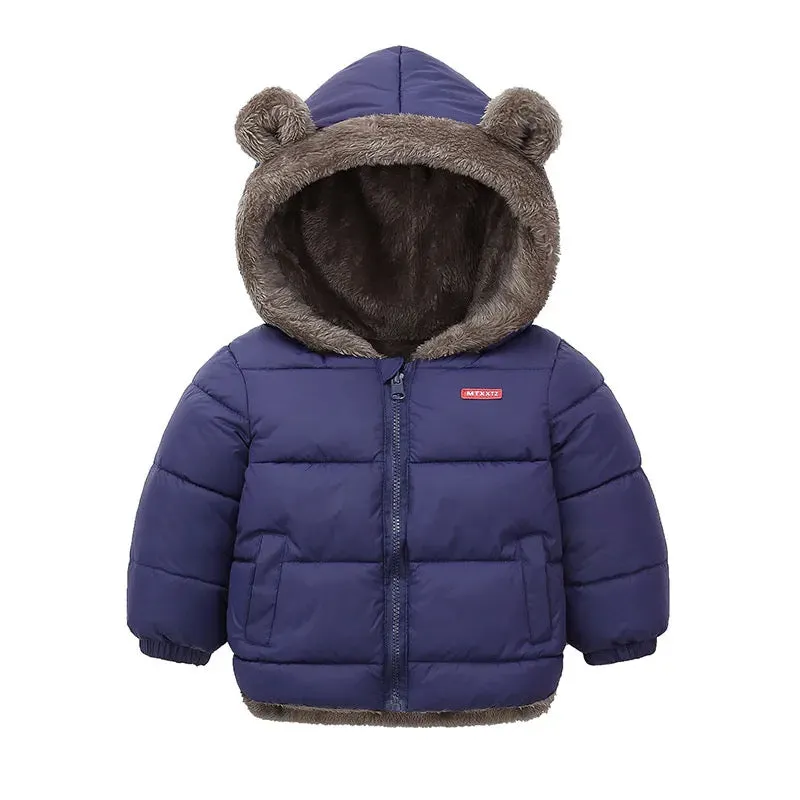 Kids Puffer Hooded Reversible Jacket