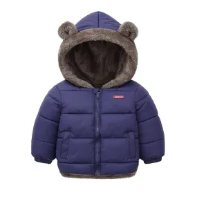 Kids Puffer Hooded Reversible Jacket