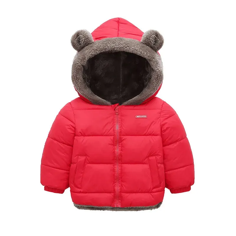 Kids Puffer Hooded Reversible Jacket