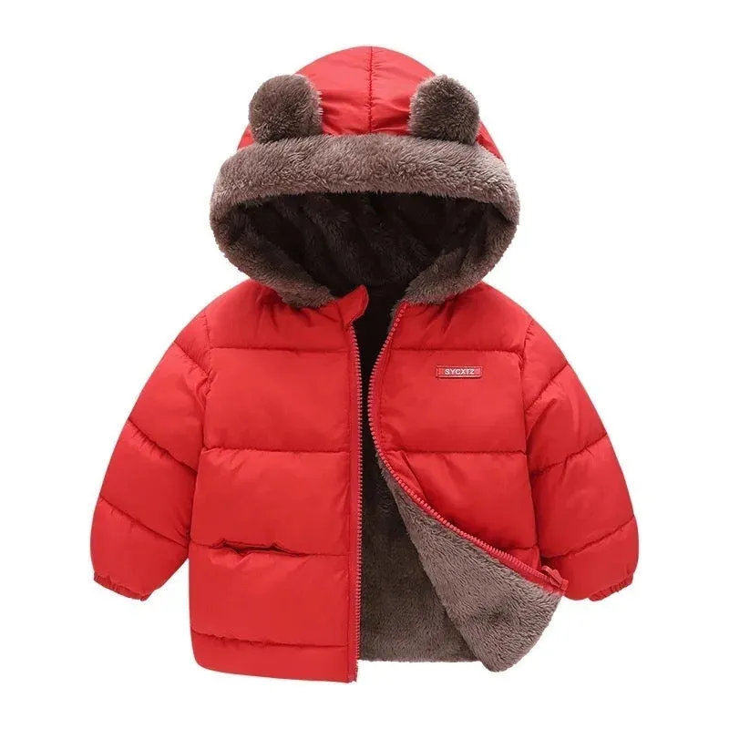 Kids Puffer Hooded Reversible Jacket