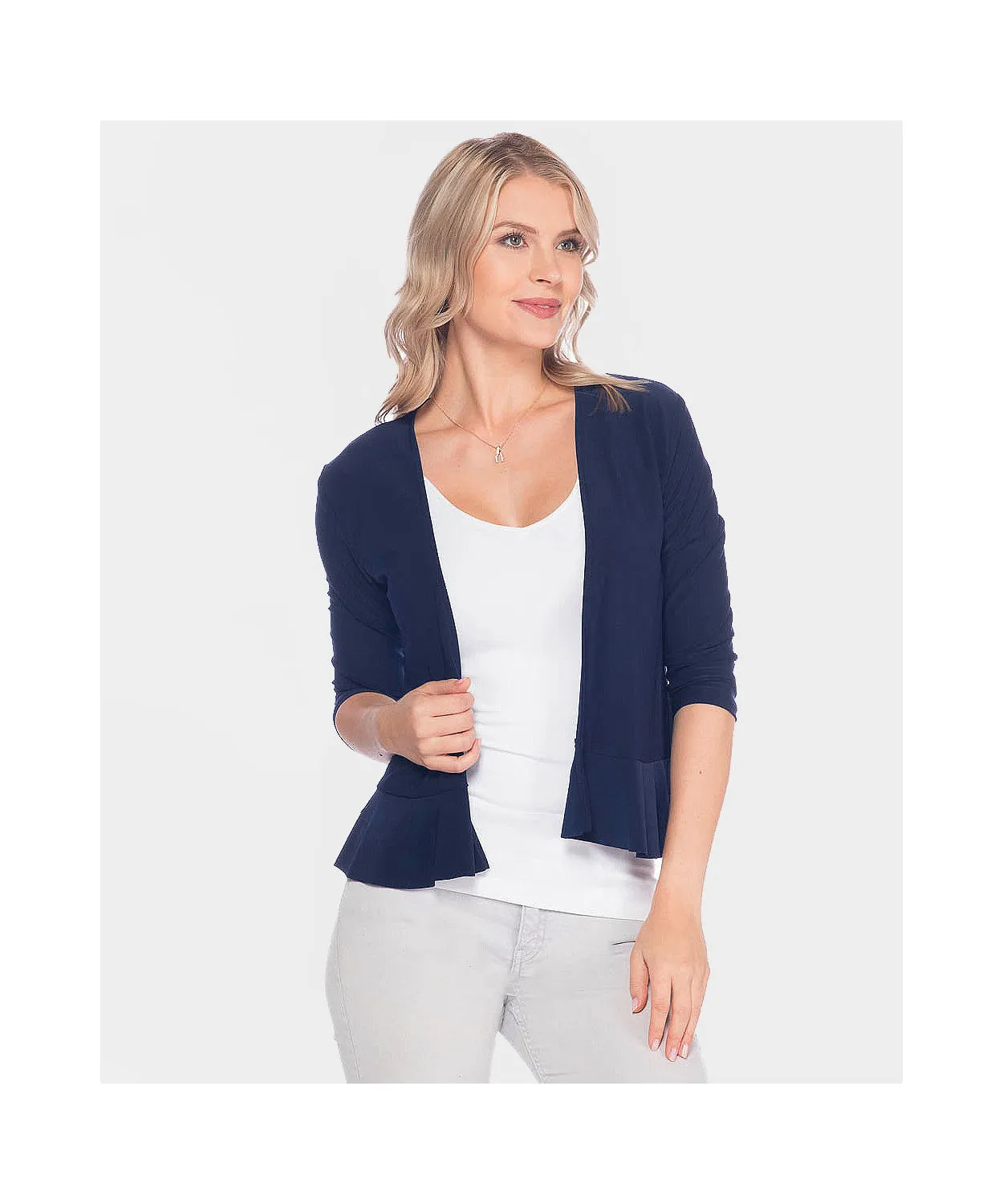 Last Tango Crop Jacket w/ Ruffle Bottom