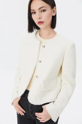 LILY Elegant White French-Style Jacket