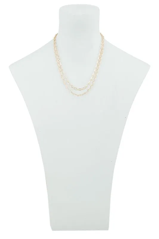 Linked Texture Chain Necklace