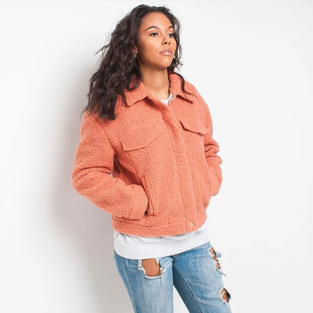 Lola May - Fleece - Womens Jacket - Apricot