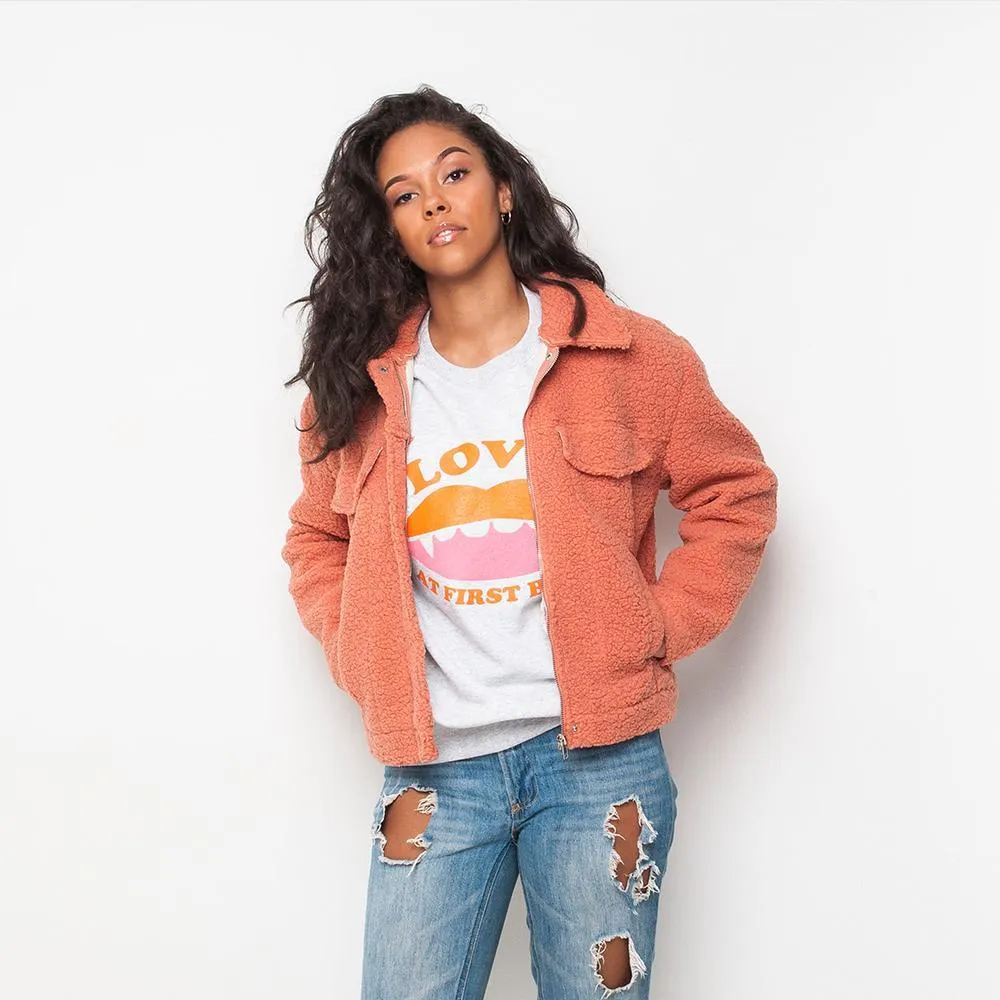 Lola May - Fleece - Womens Jacket - Apricot