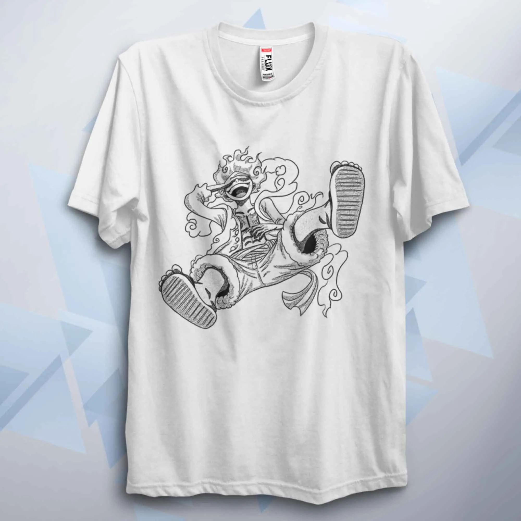 Luffy Gear 5 Line Art Unisex T Shirt