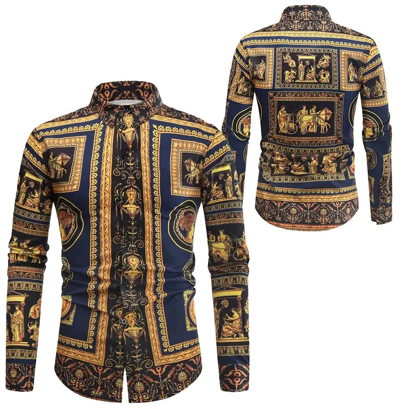 Luxury Printed Long Sleeve Casual