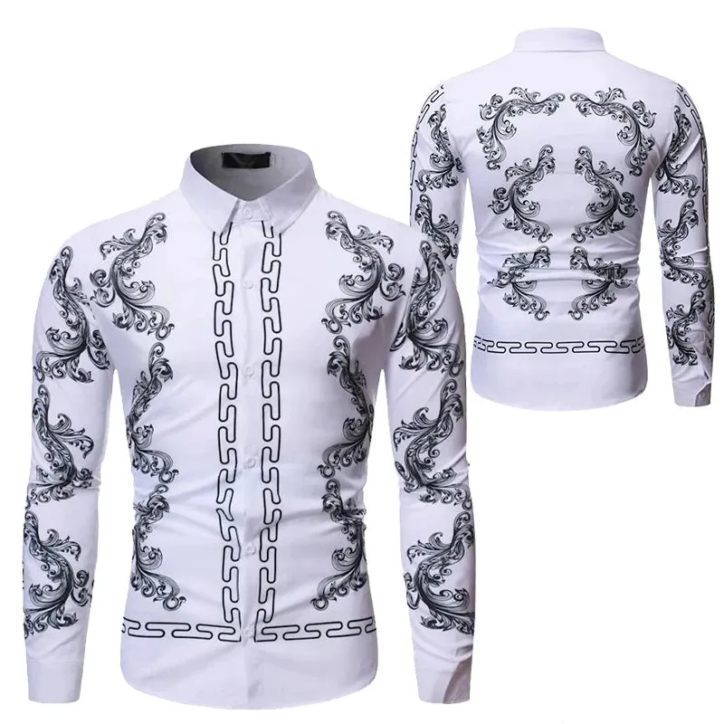 Luxury Printed Long Sleeve Casual