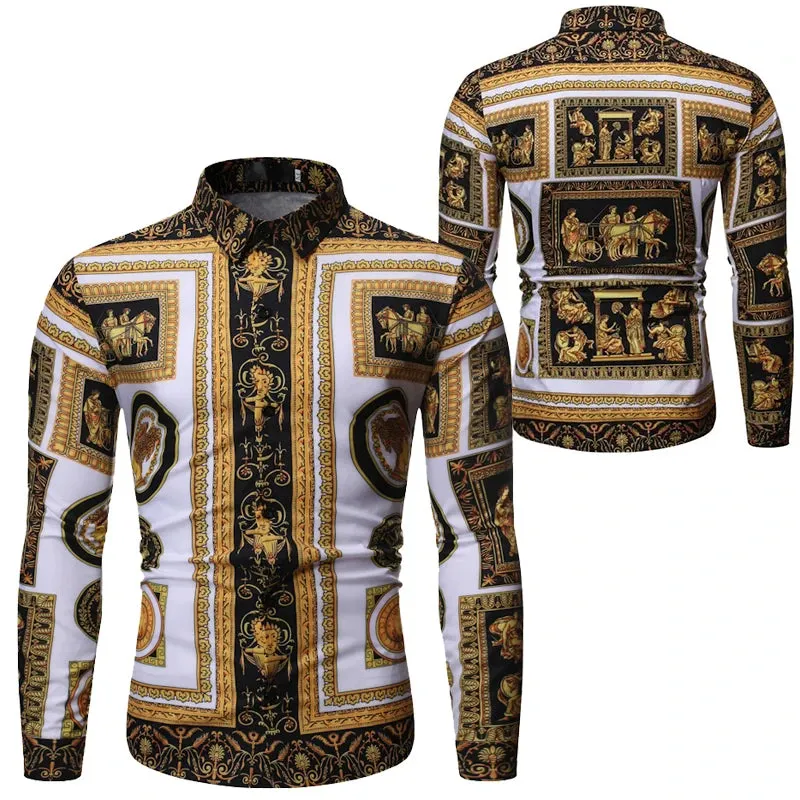 Luxury Printed Long Sleeve Casual