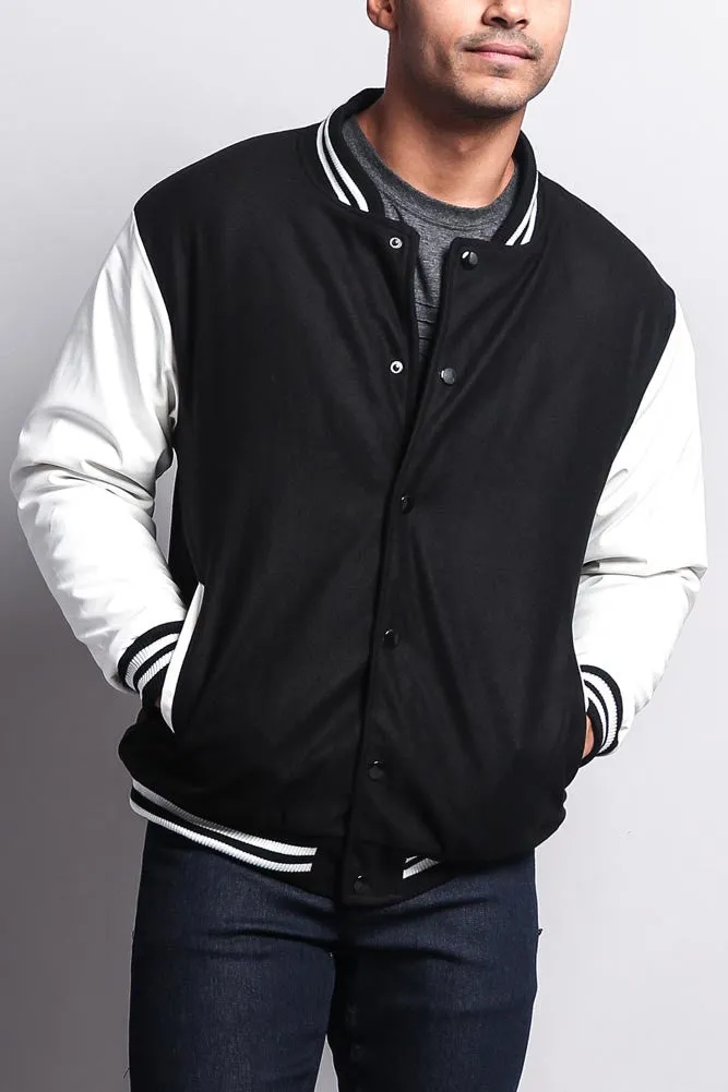 Men's Essential Letterman Varsity Jacket