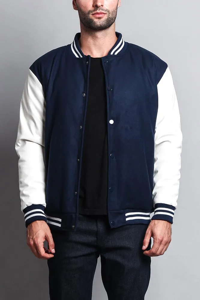 Men's Essential Letterman Varsity Jacket