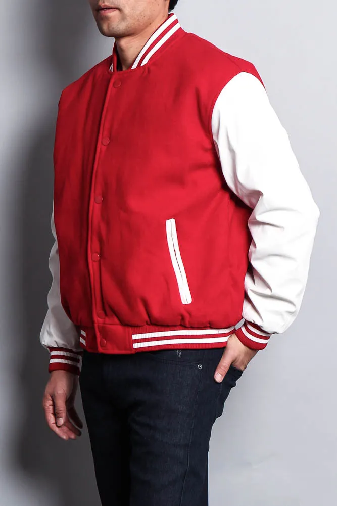 Men's Essential Letterman Varsity Jacket