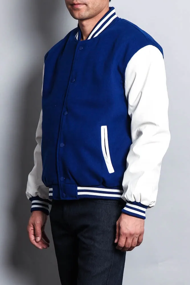 Men's Essential Letterman Varsity Jacket