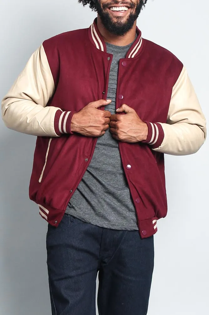 Men's Essential Letterman Varsity Jacket