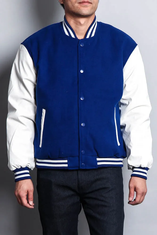 Men's Essential Letterman Varsity Jacket