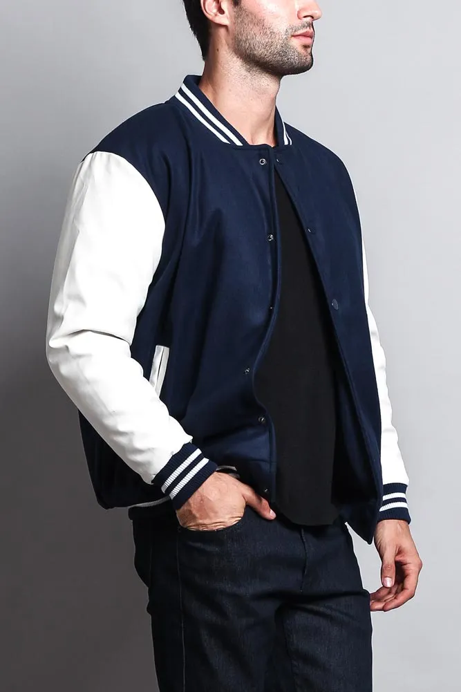 Men's Essential Letterman Varsity Jacket