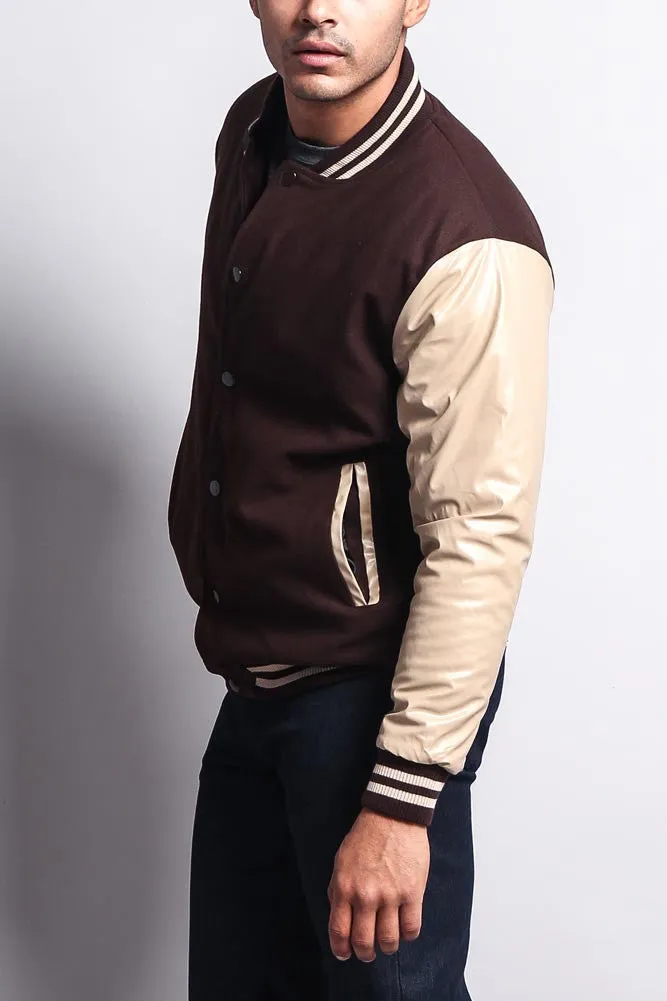 Men's Essential Letterman Varsity Jacket