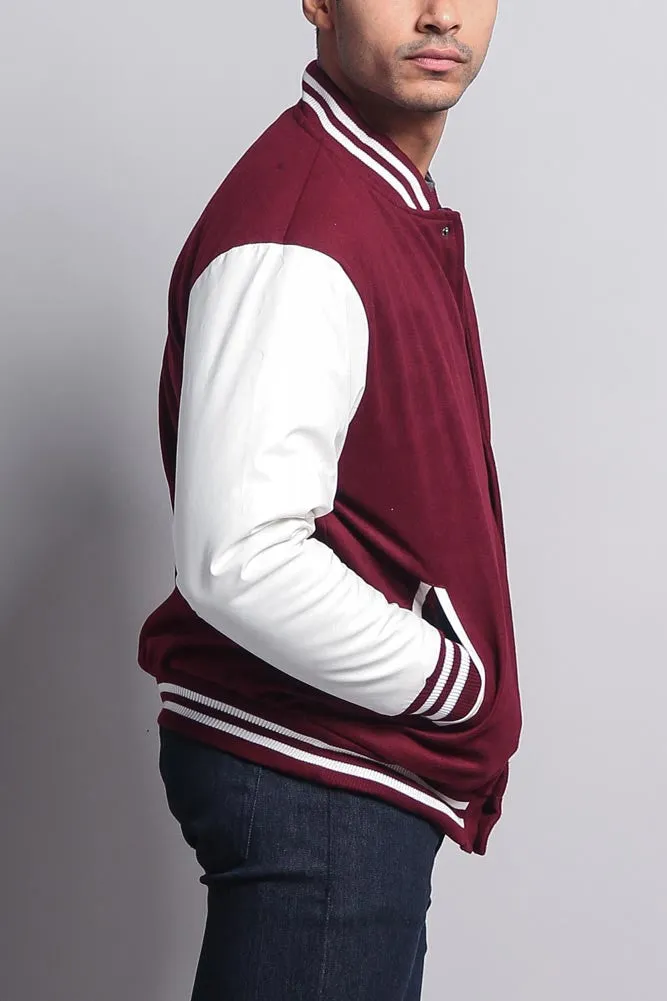 Men's Essential Letterman Varsity Jacket