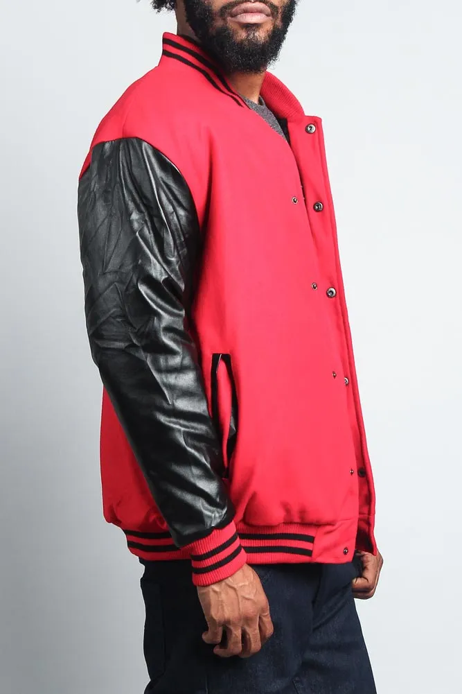 Men's Essential Letterman Varsity Jacket