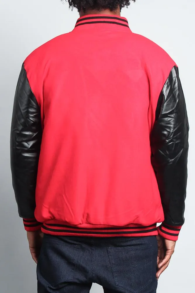 Men's Essential Letterman Varsity Jacket