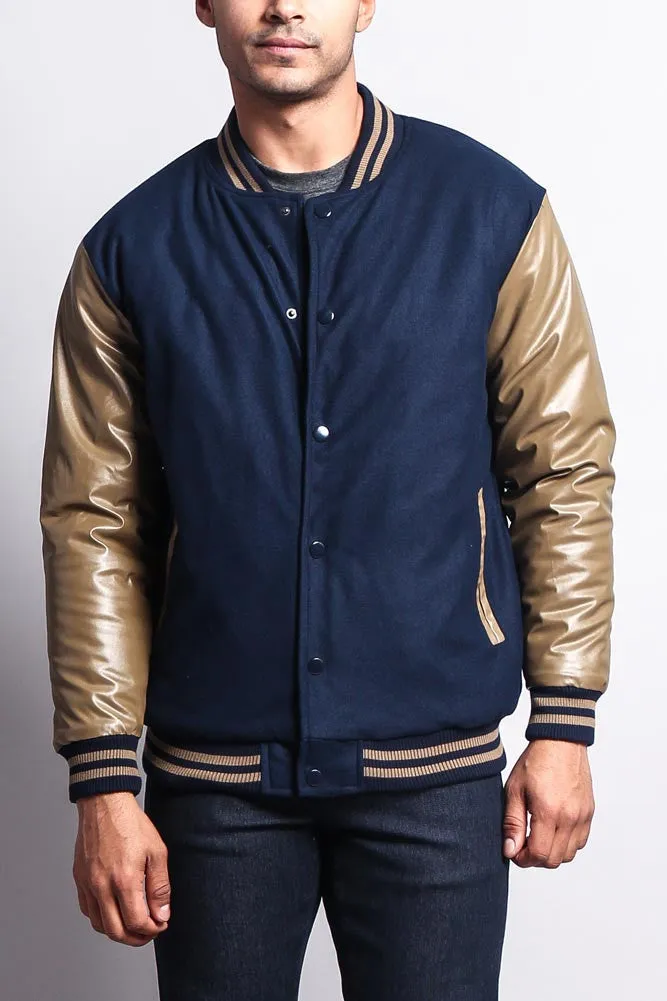 Men's Essential Letterman Varsity Jacket