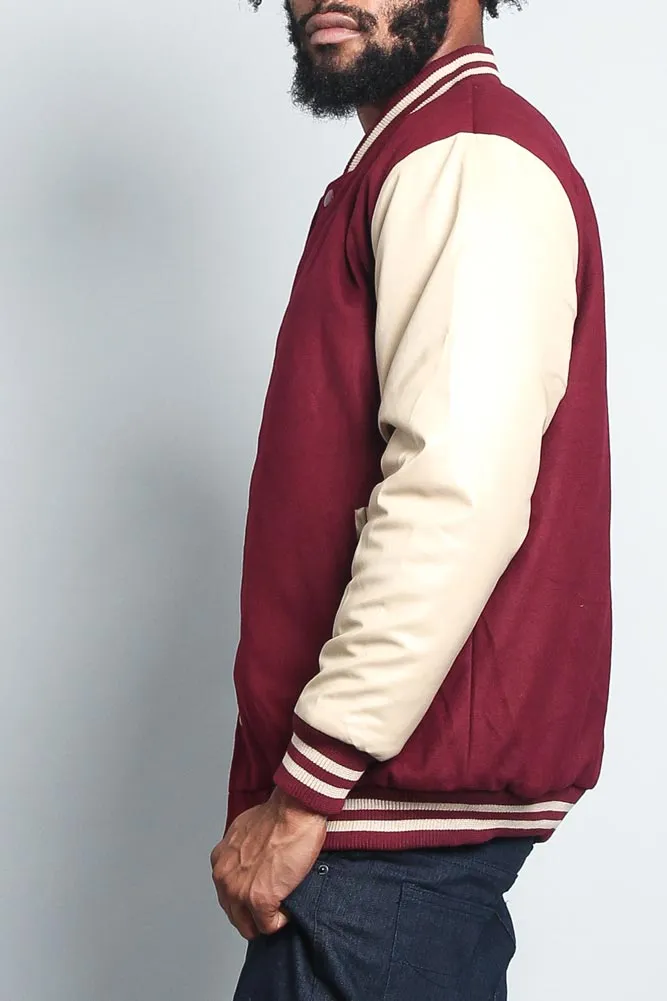 Men's Essential Letterman Varsity Jacket