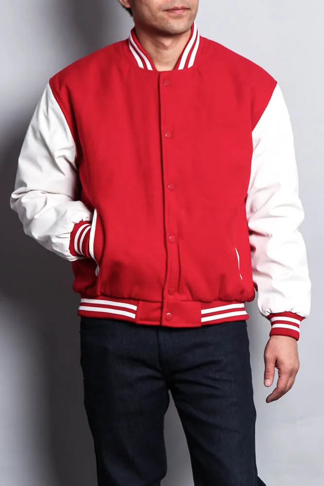 Men's Essential Letterman Varsity Jacket