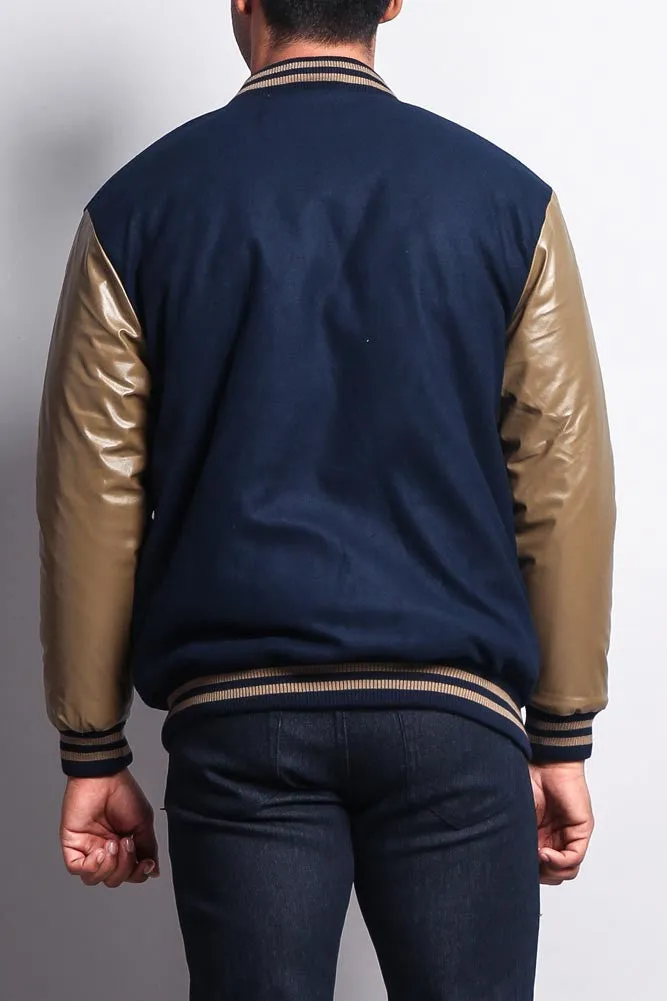 Men's Essential Letterman Varsity Jacket