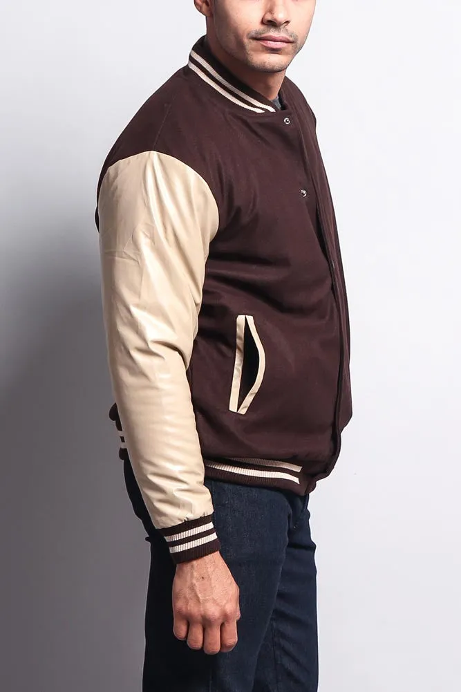 Men's Essential Letterman Varsity Jacket