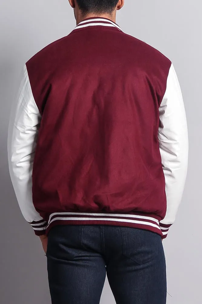 Men's Essential Letterman Varsity Jacket