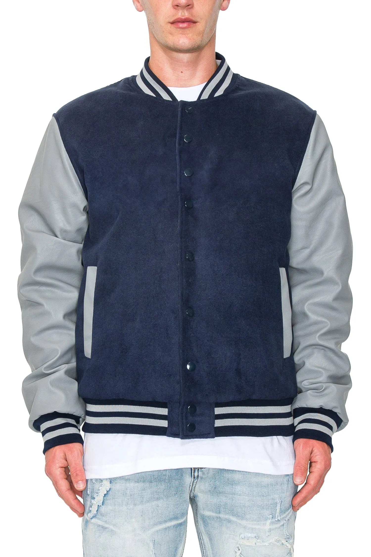 Men's Essential Melton Varsity Jacket