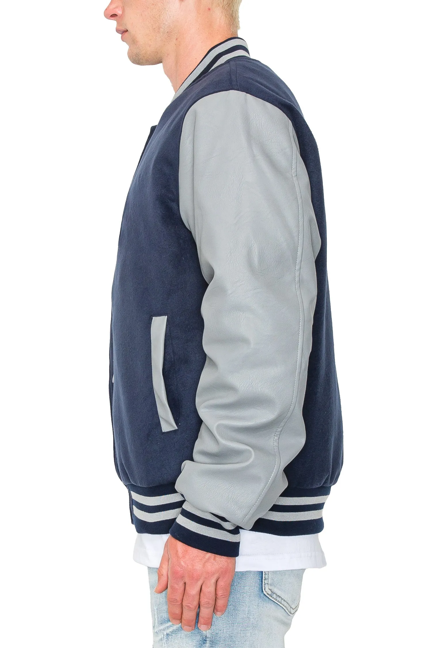 Men's Essential Melton Varsity Jacket