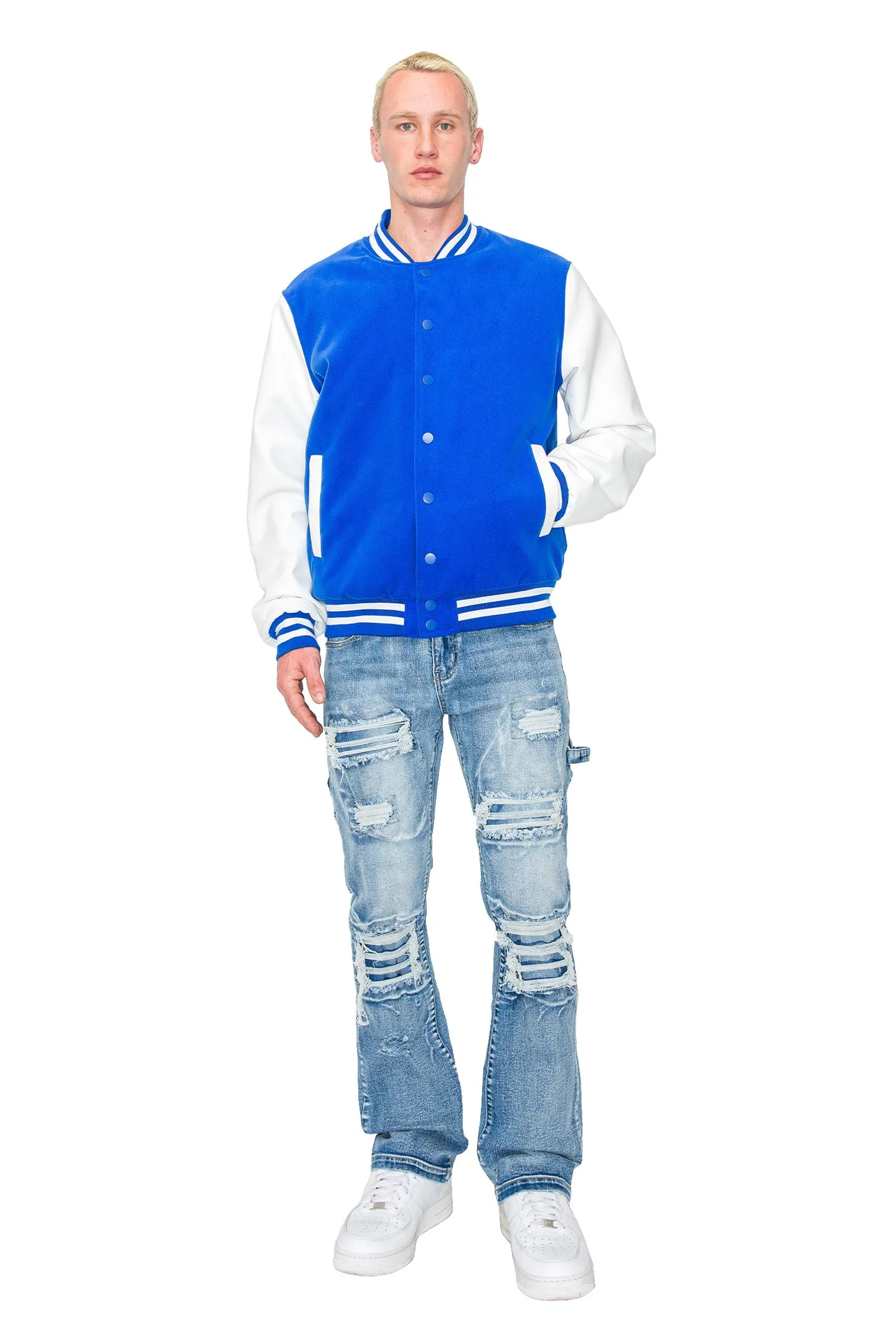 Men's Essential Melton Varsity Jacket