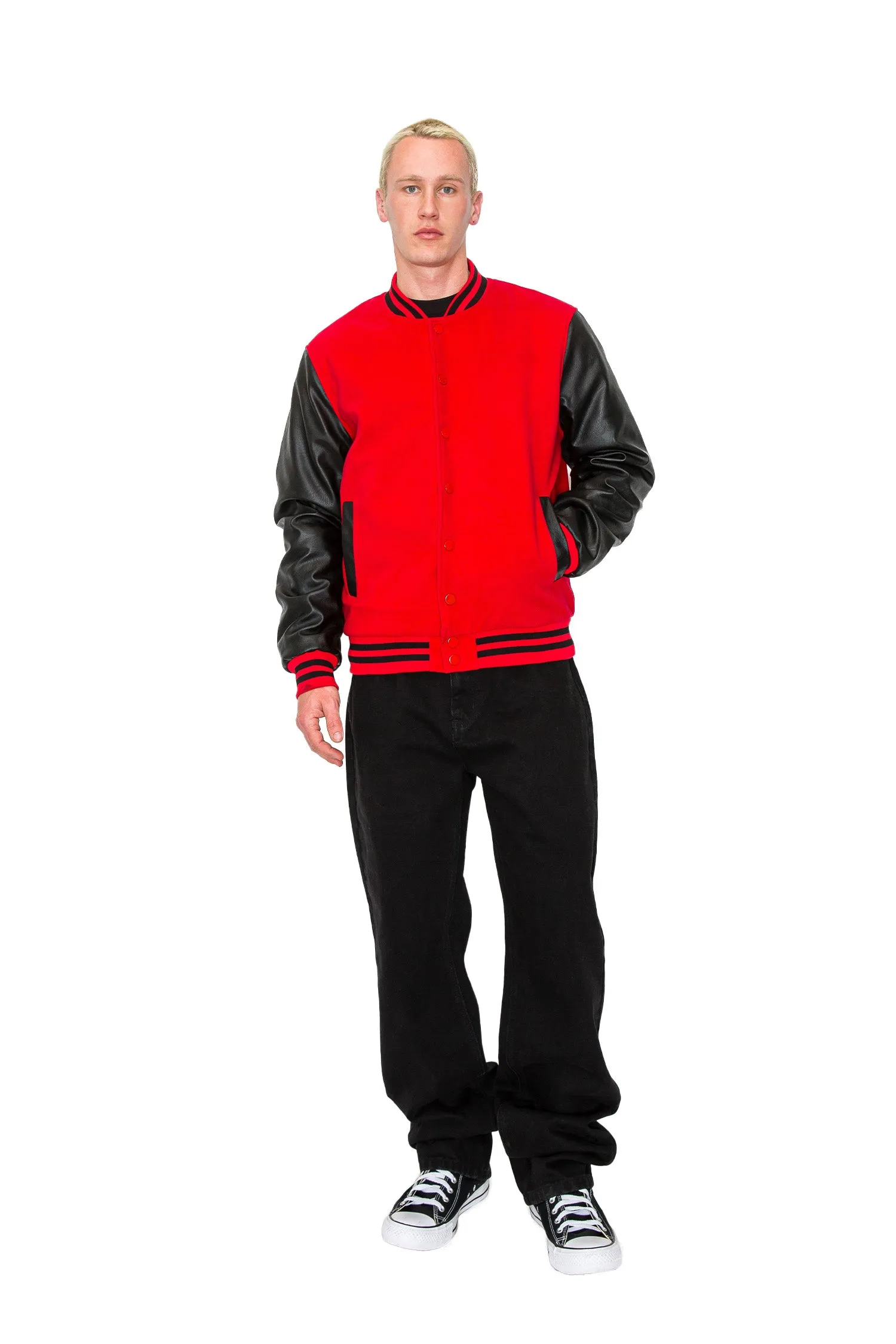 Men's Essential Melton Varsity Jacket