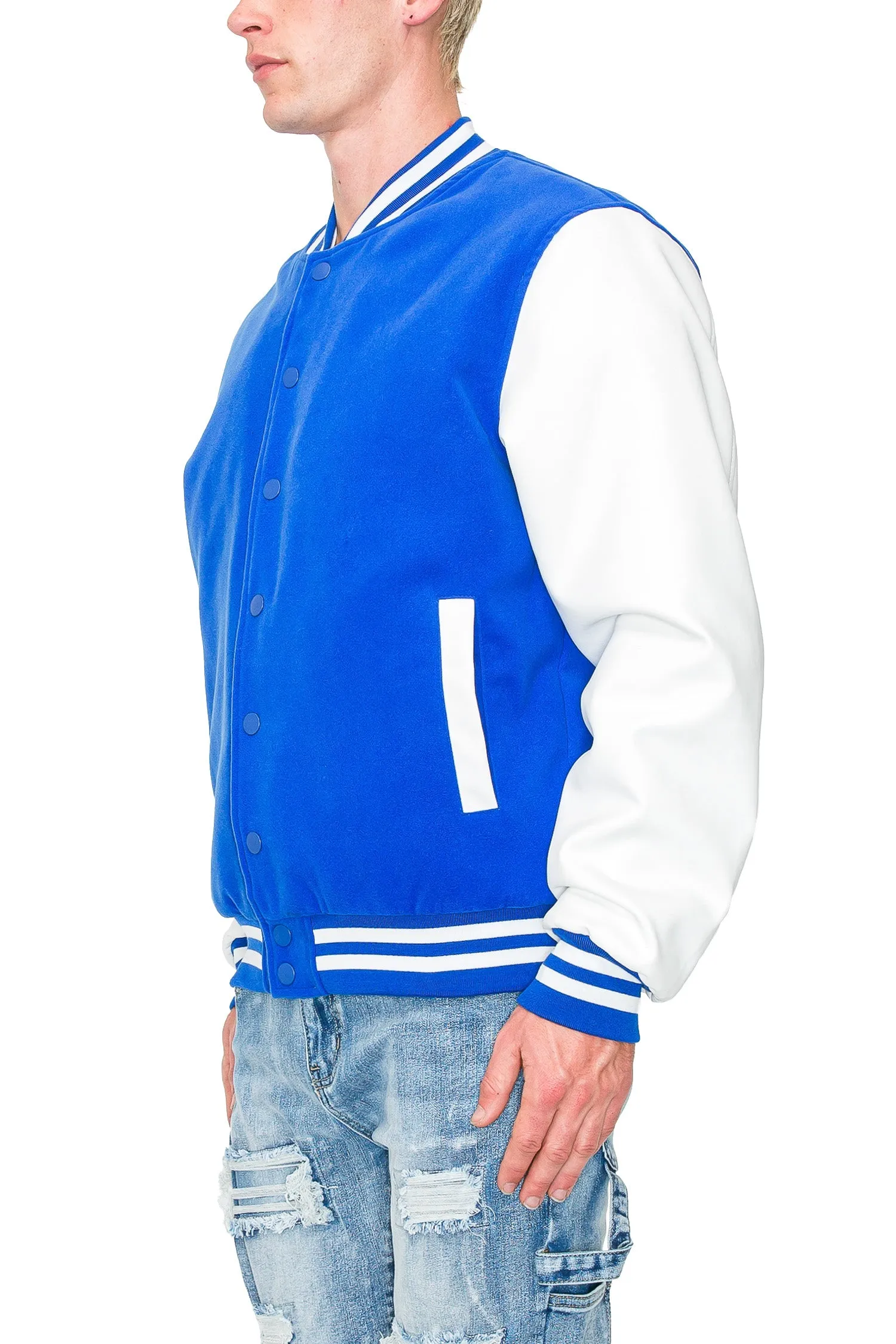 Men's Essential Melton Varsity Jacket