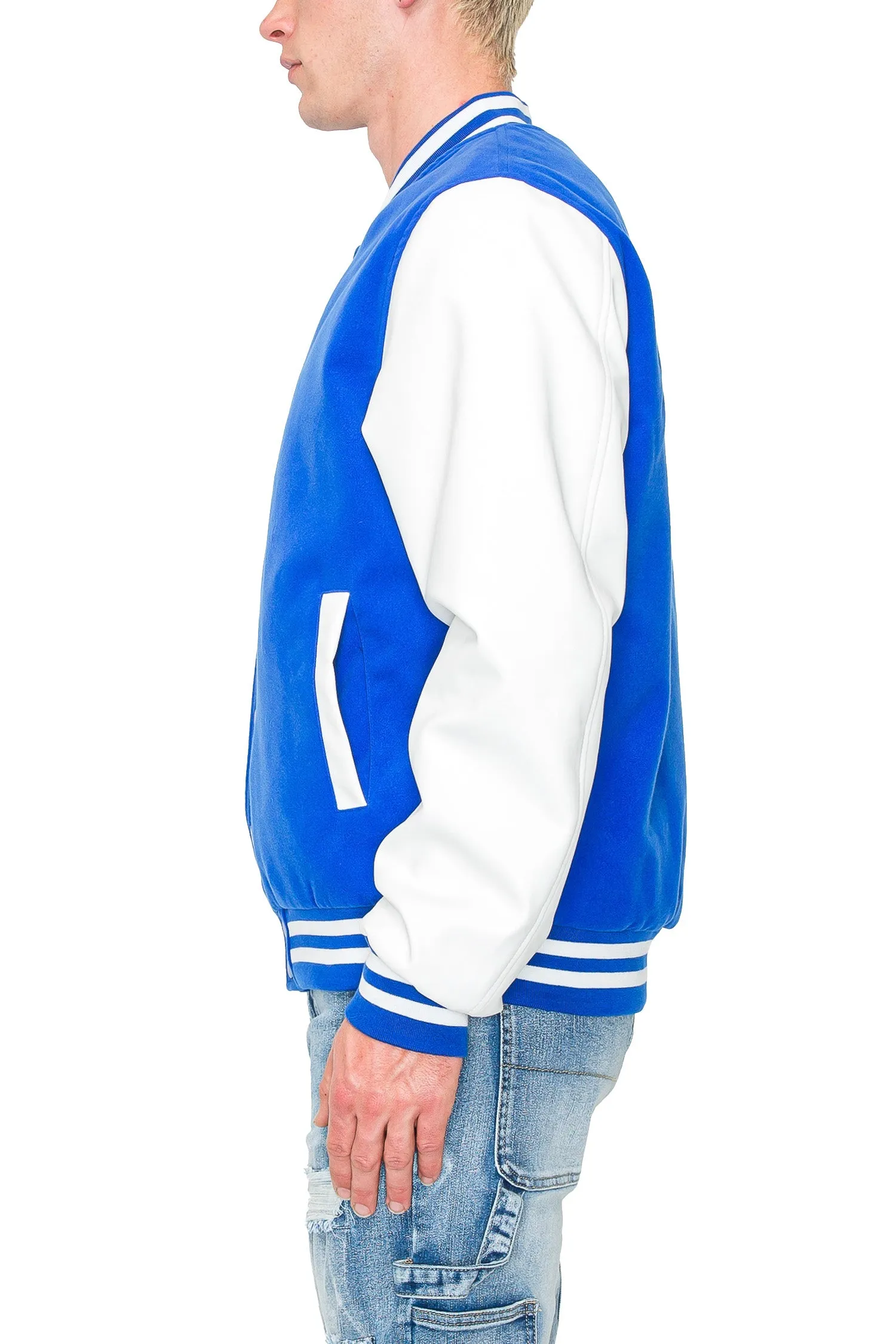 Men's Essential Melton Varsity Jacket