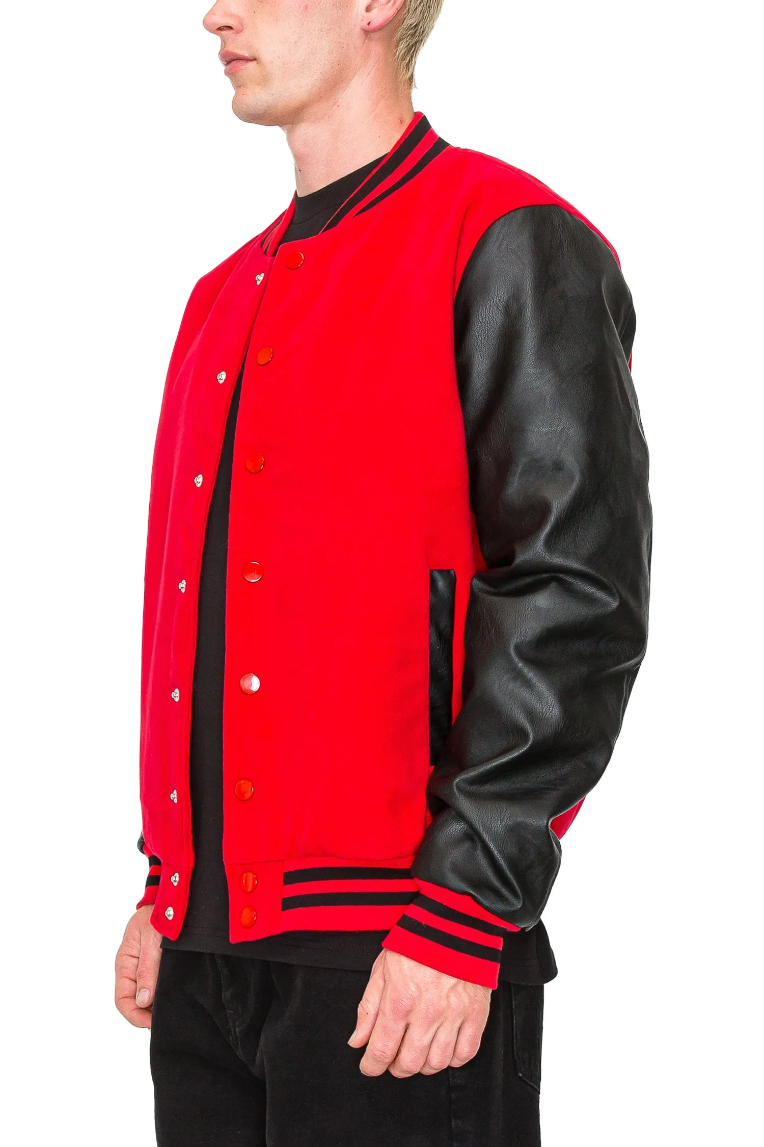 Men's Essential Melton Varsity Jacket