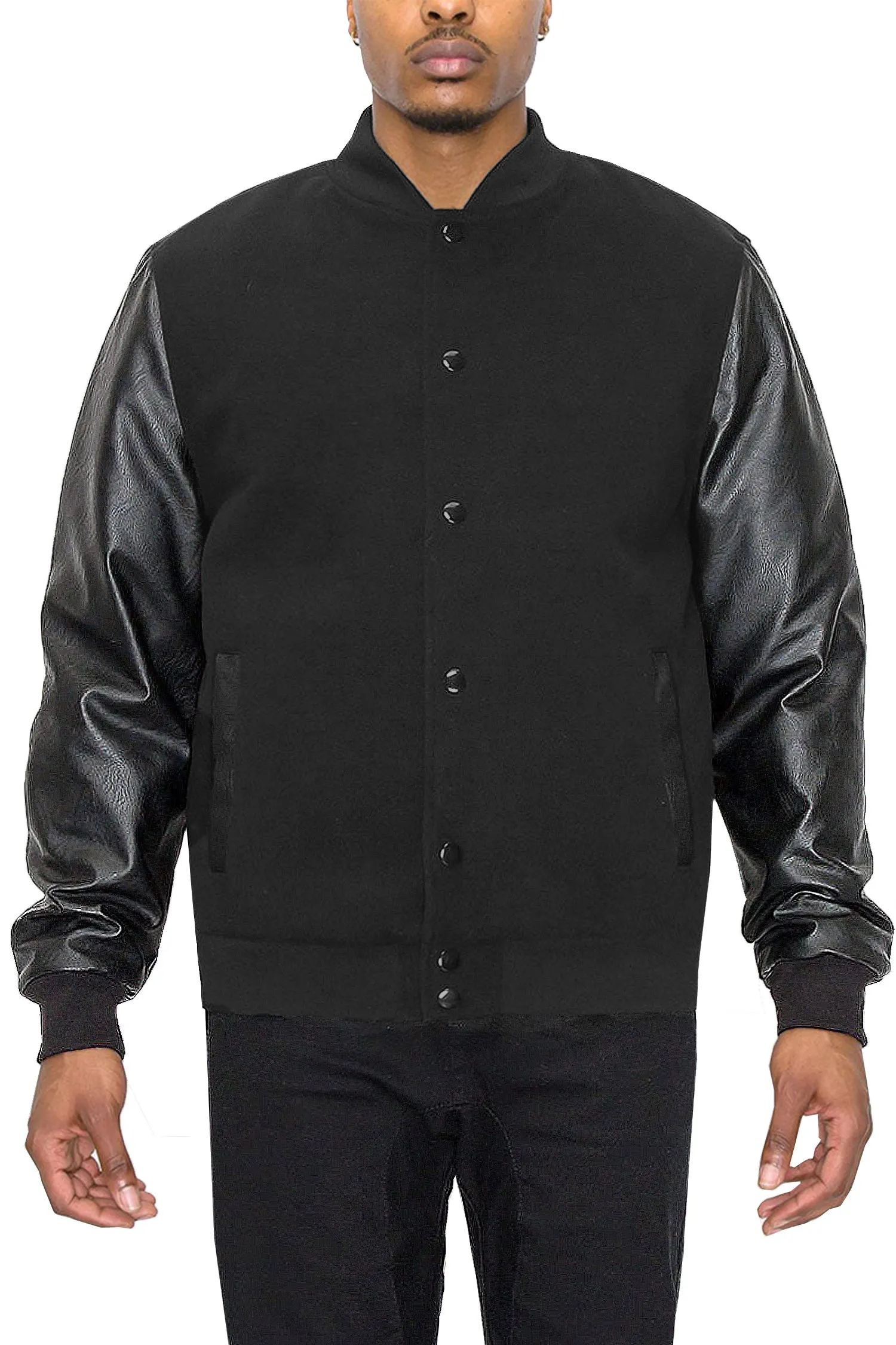 Men's Essential Melton Varsity Jacket