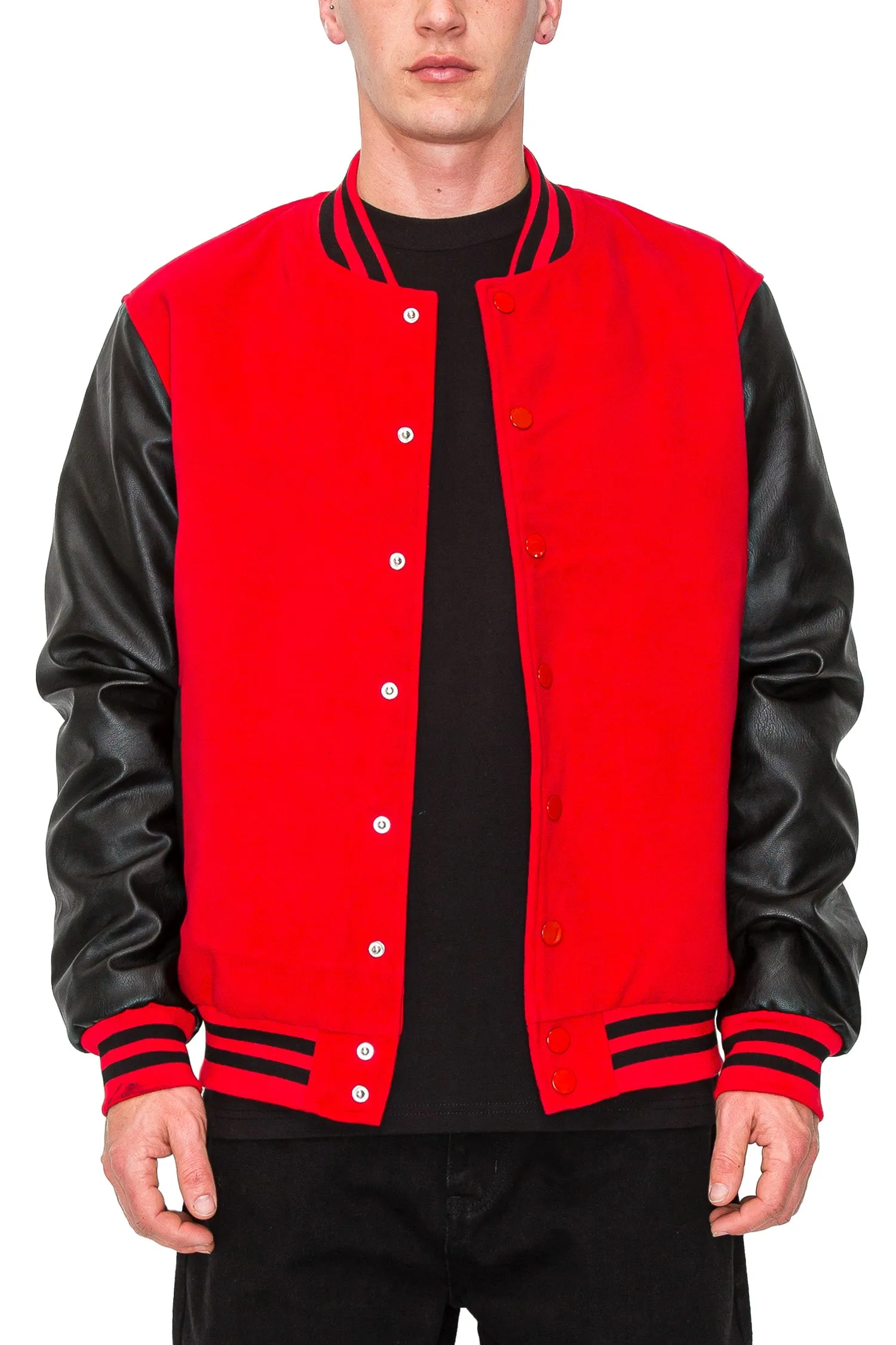 Men's Essential Melton Varsity Jacket