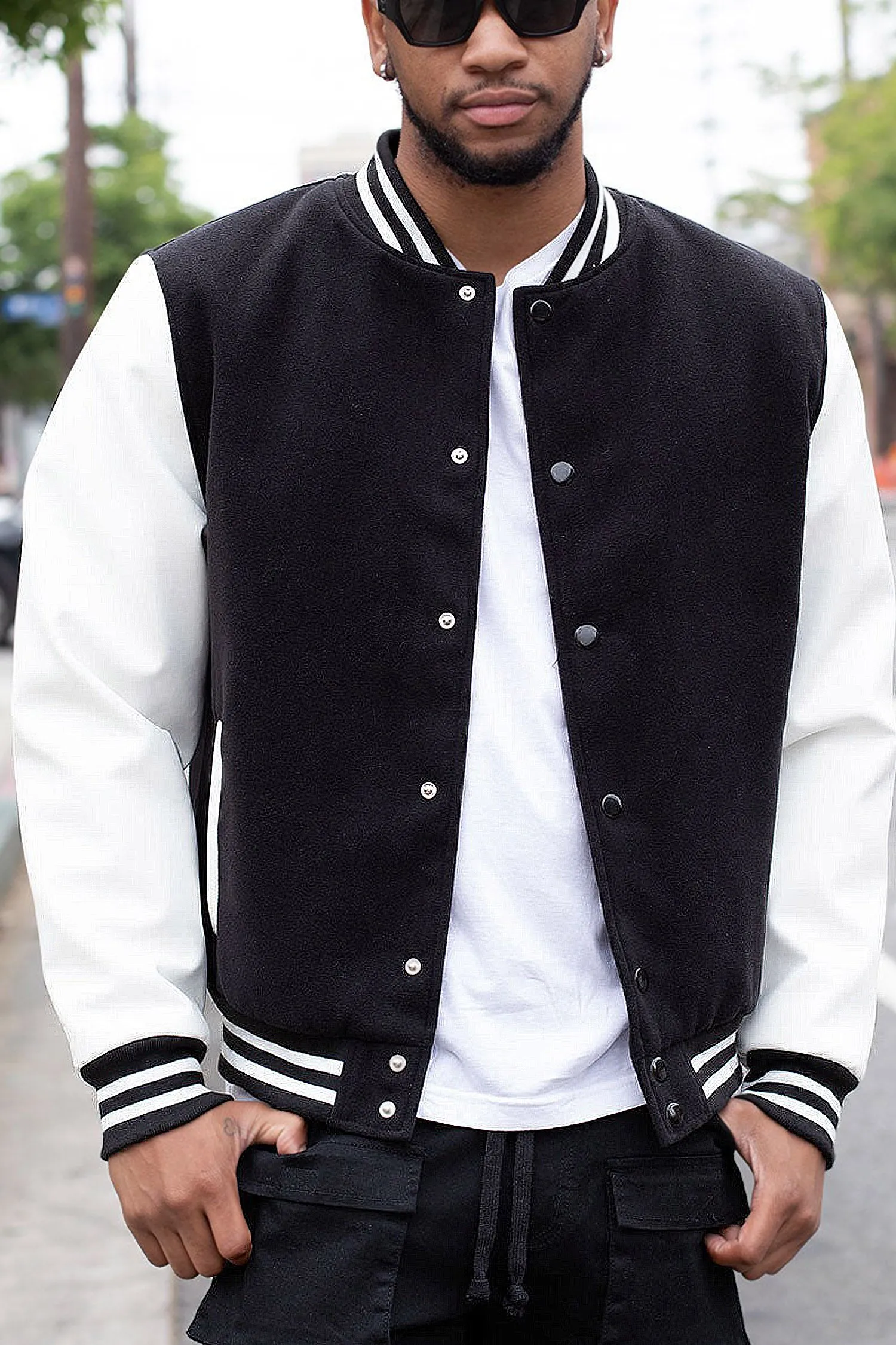 Men's Essential Melton Varsity Jacket