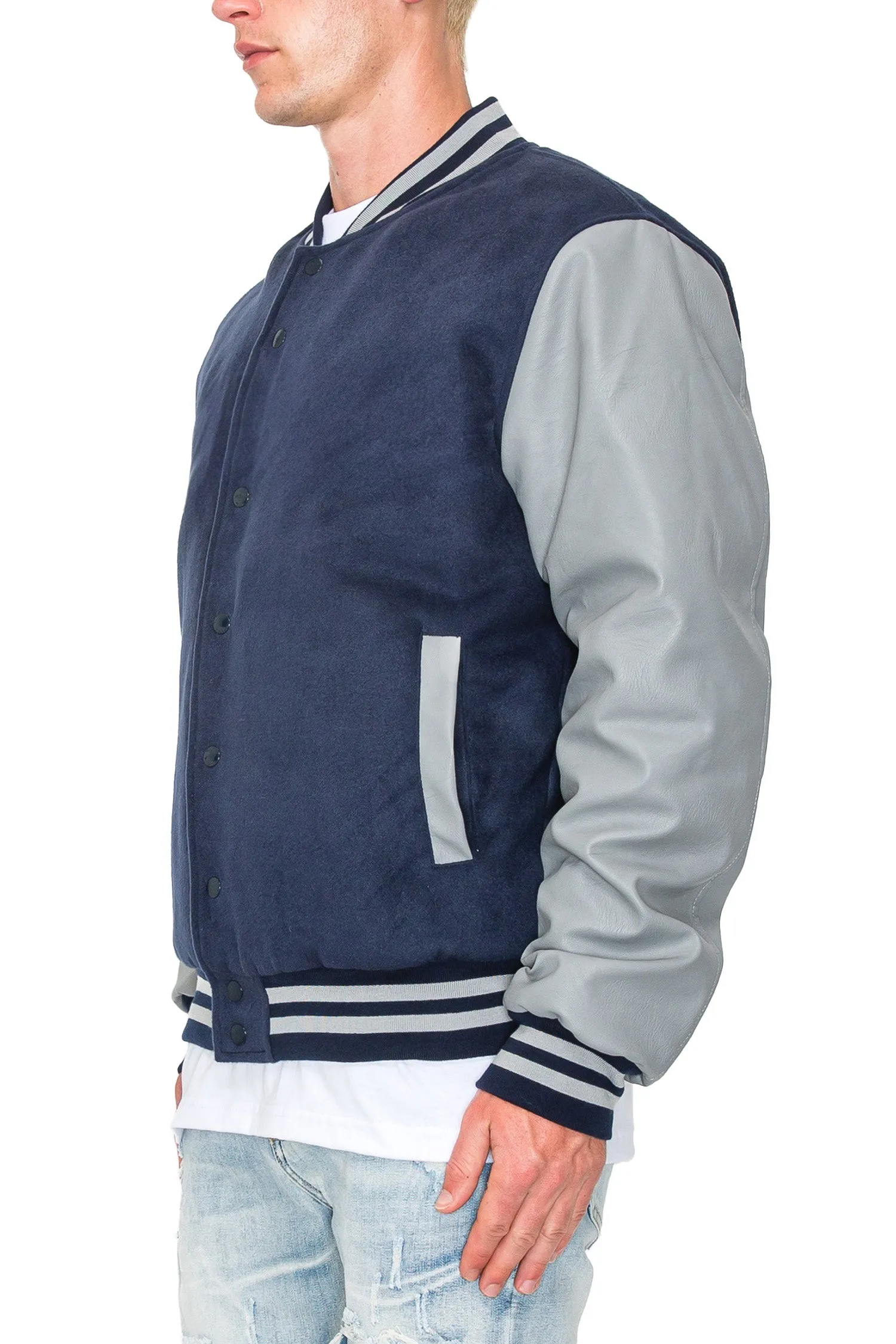 Men's Essential Melton Varsity Jacket