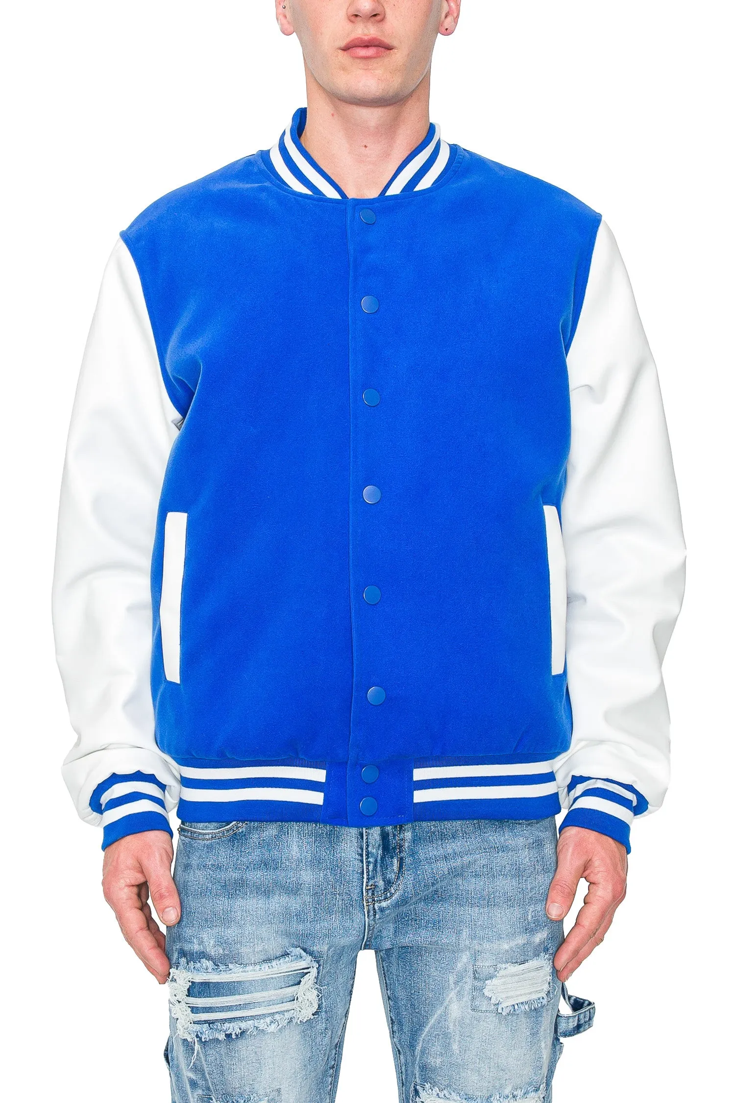 Men's Essential Melton Varsity Jacket