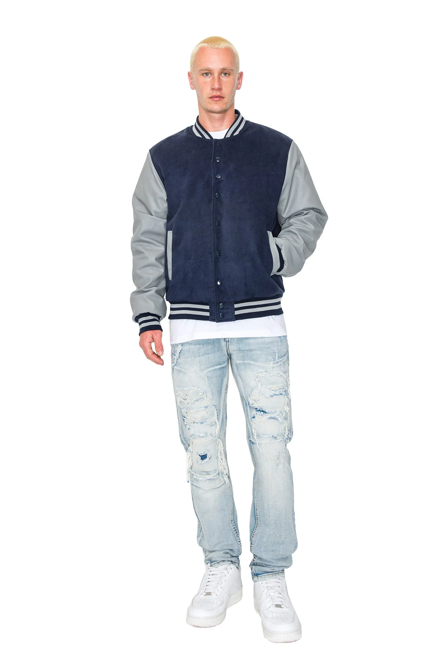 Men's Essential Melton Varsity Jacket