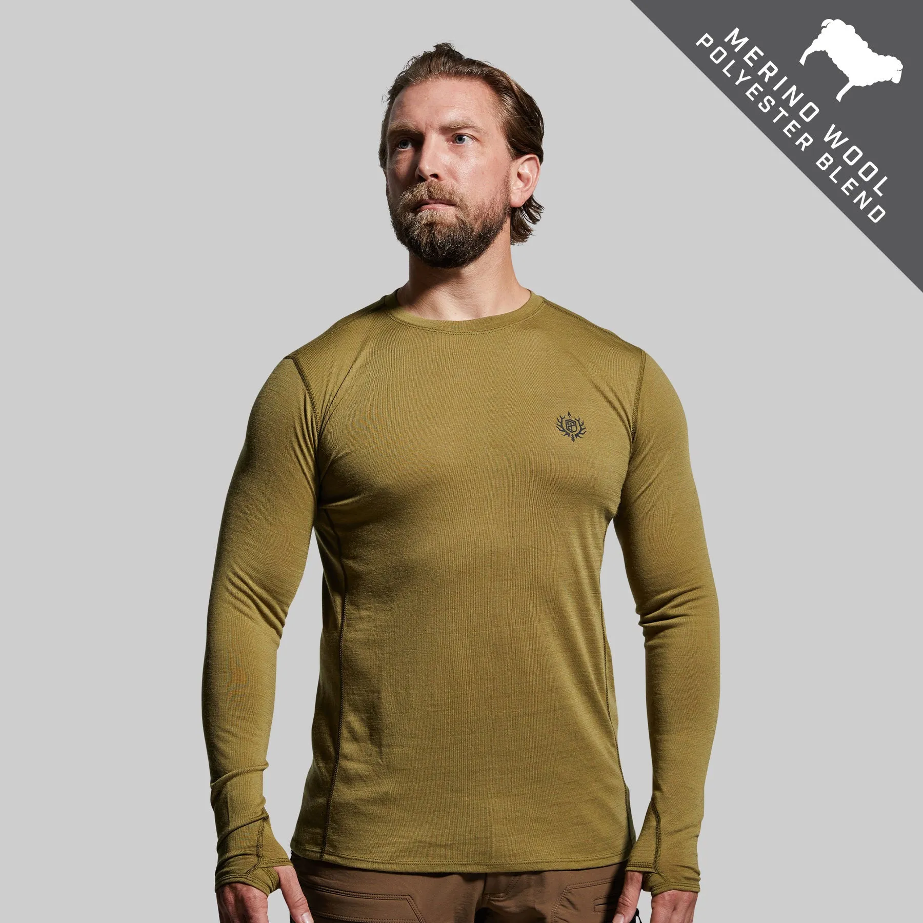 Men's Ridgeline Base Layer Top (Deep Moss)