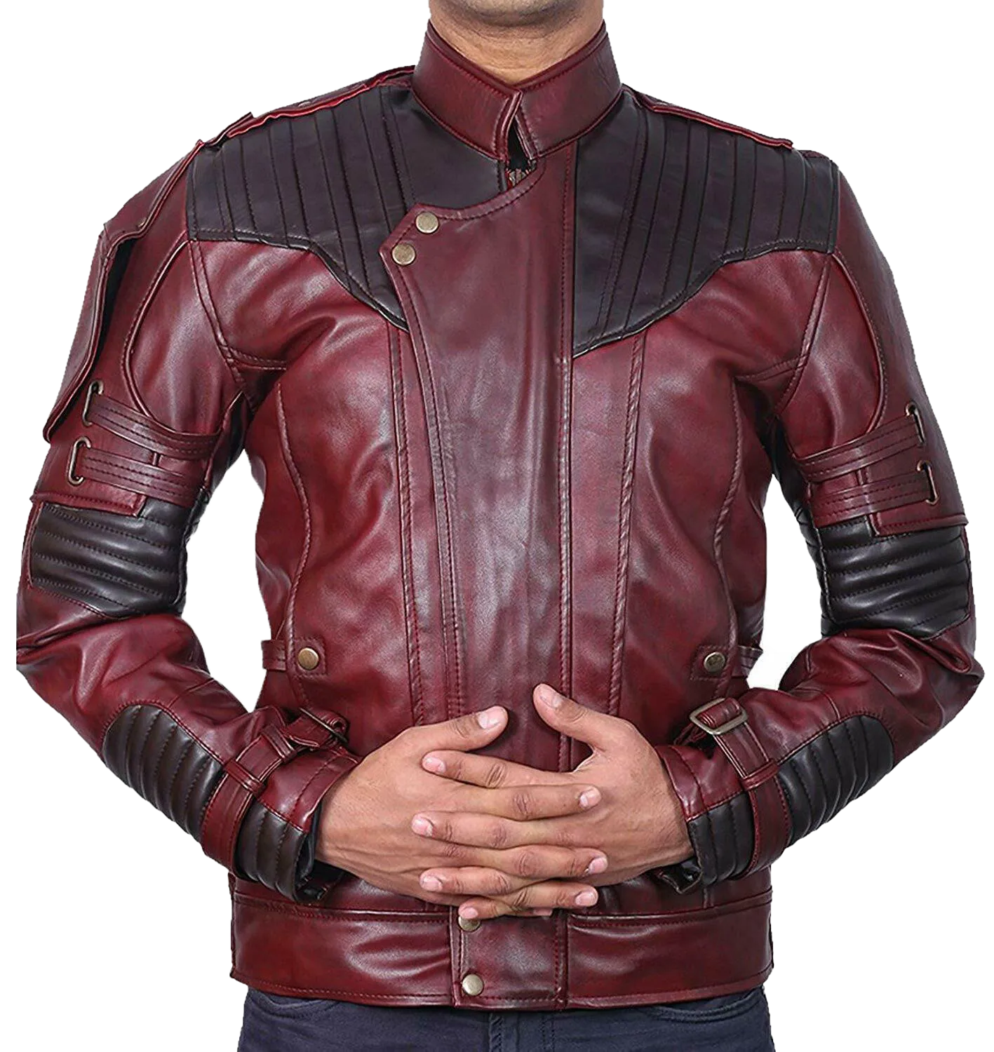 Mens Superhero Thor 4 men's Galaxy Leather Trench Costume Jacket