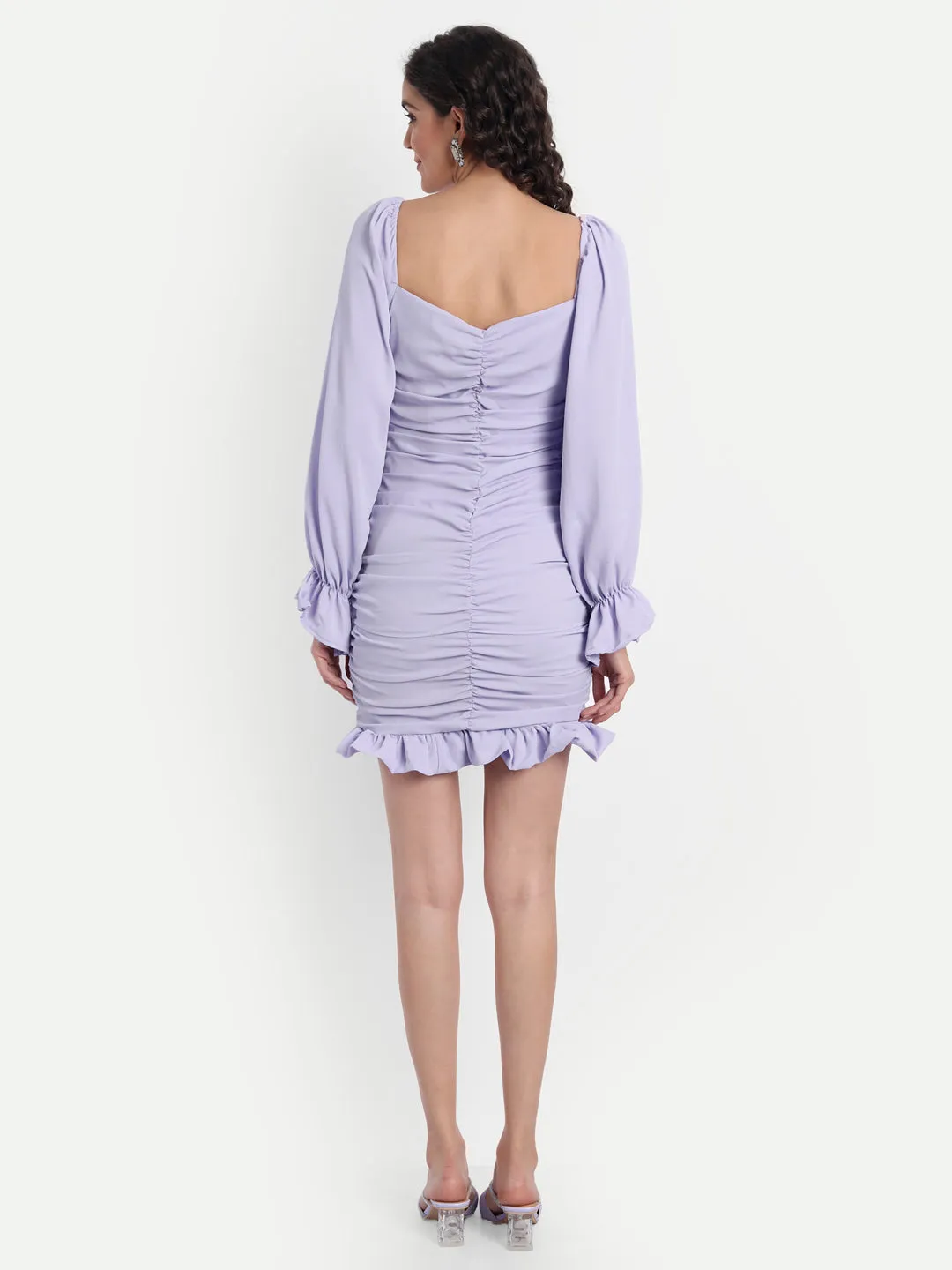 Milano Lilac gathered dress