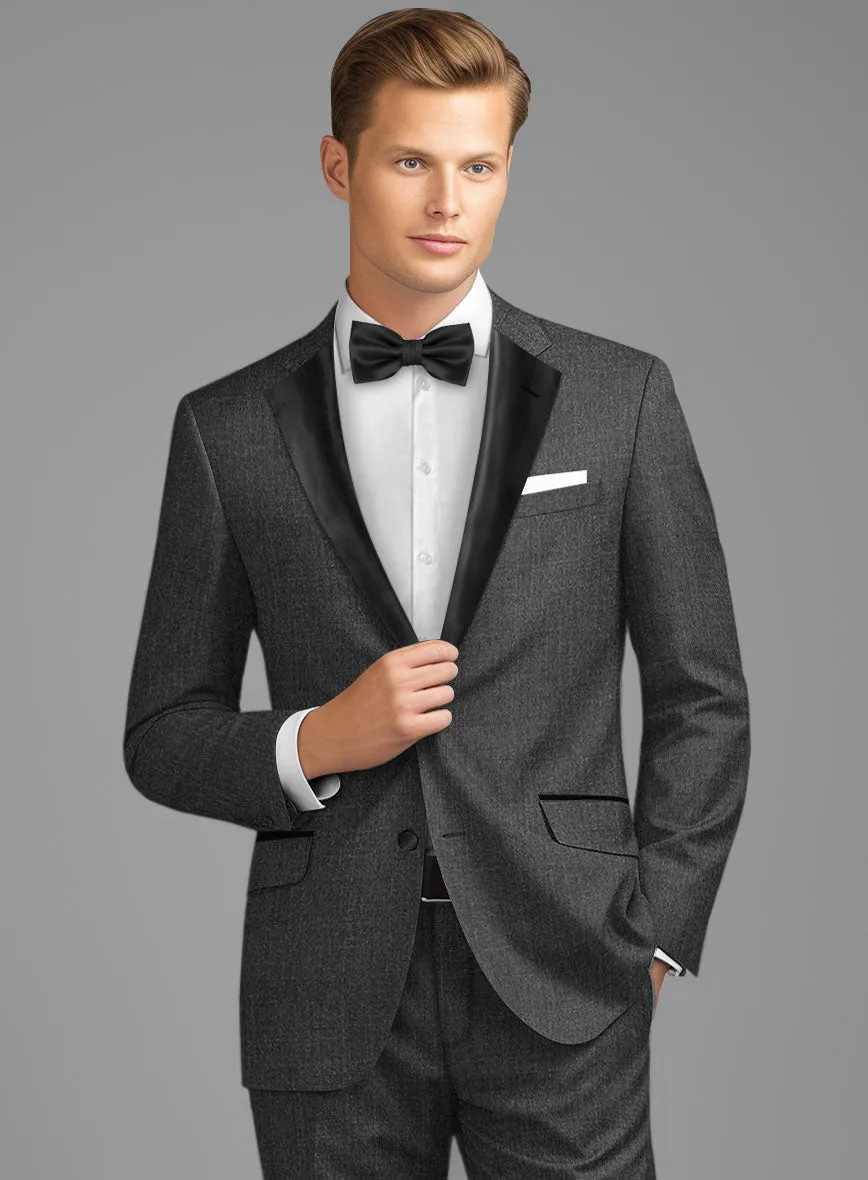 Napolean Stretch Dark Gray Wool Tuxedo Jacket