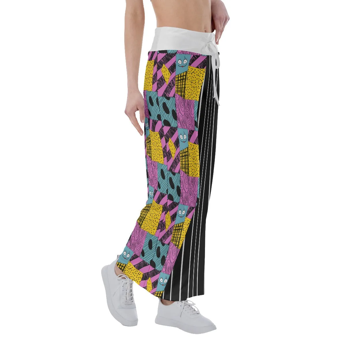 Nightmare Theme Art Women's High-waisted Wide Leg Pants